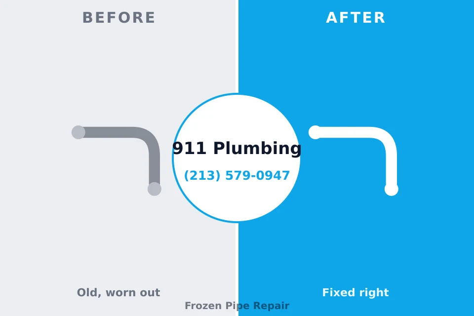 Before and after: plumbing repair Florence, TX
